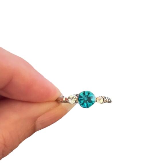 3 Piece Blue & Silver Bracelet Ring and Necklace Set - Picture 5 of 5